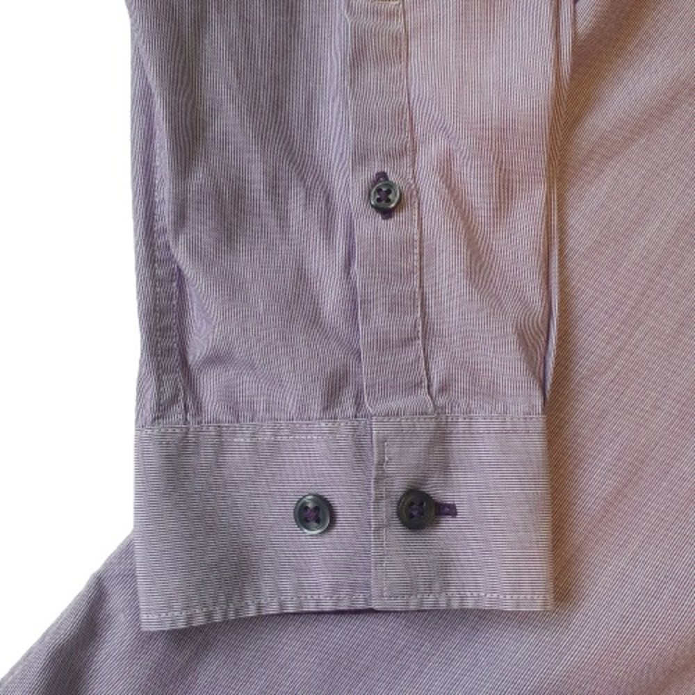 Chest 44" Collar 16" Purple Formal Tailored Cotton Shirt - Picture 3 of 7
